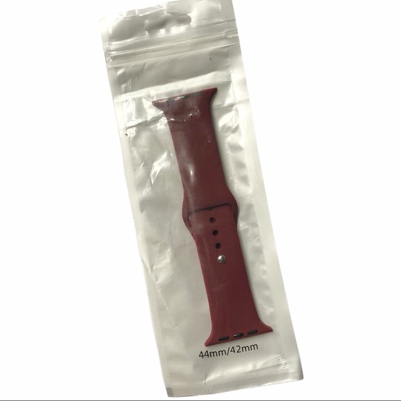 5/$20 NEW MAROON Wine Silicone Sport Band Apple Watch 44/45/49 mm S/M - Picture 6 of 7